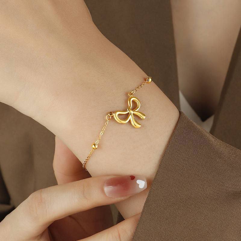 Set Bow Necklace ,Bracelet & Ring