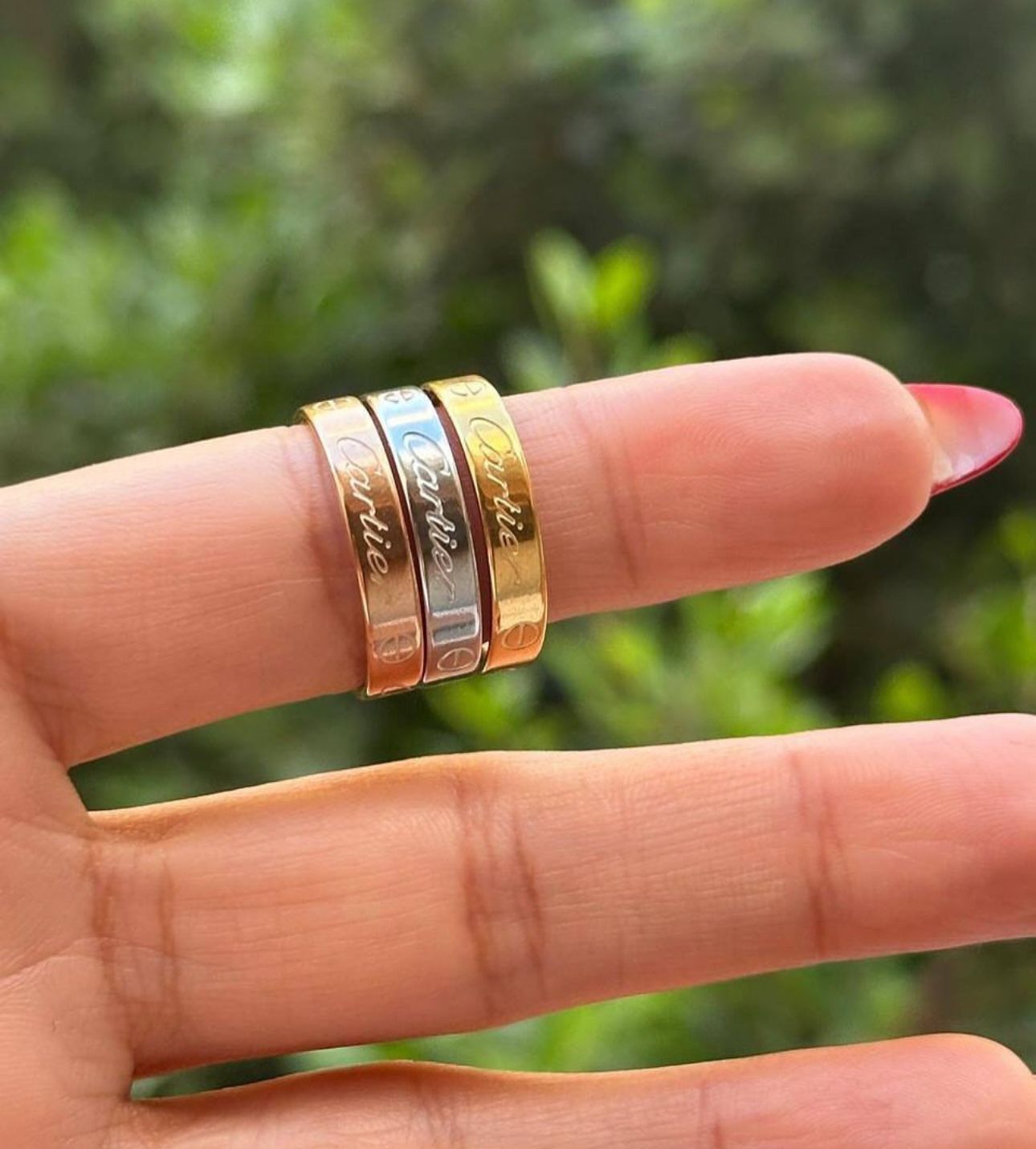 Set three rings Cartier