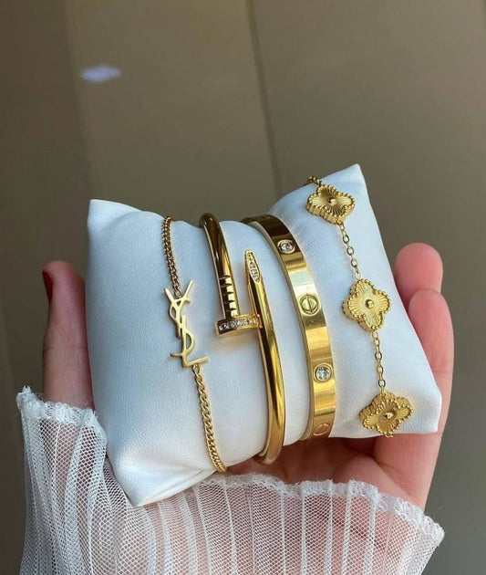 Set cartier,bracelet van cleef,Ysl & nail bangle