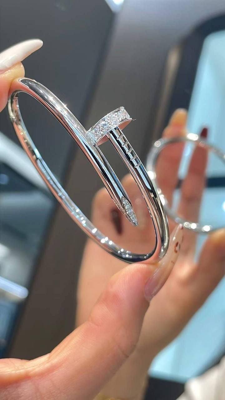 Nail gold with more silver Cloves Bangle