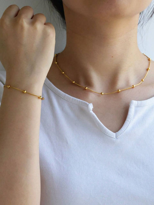 Set Humsa Necklace and Bracelet