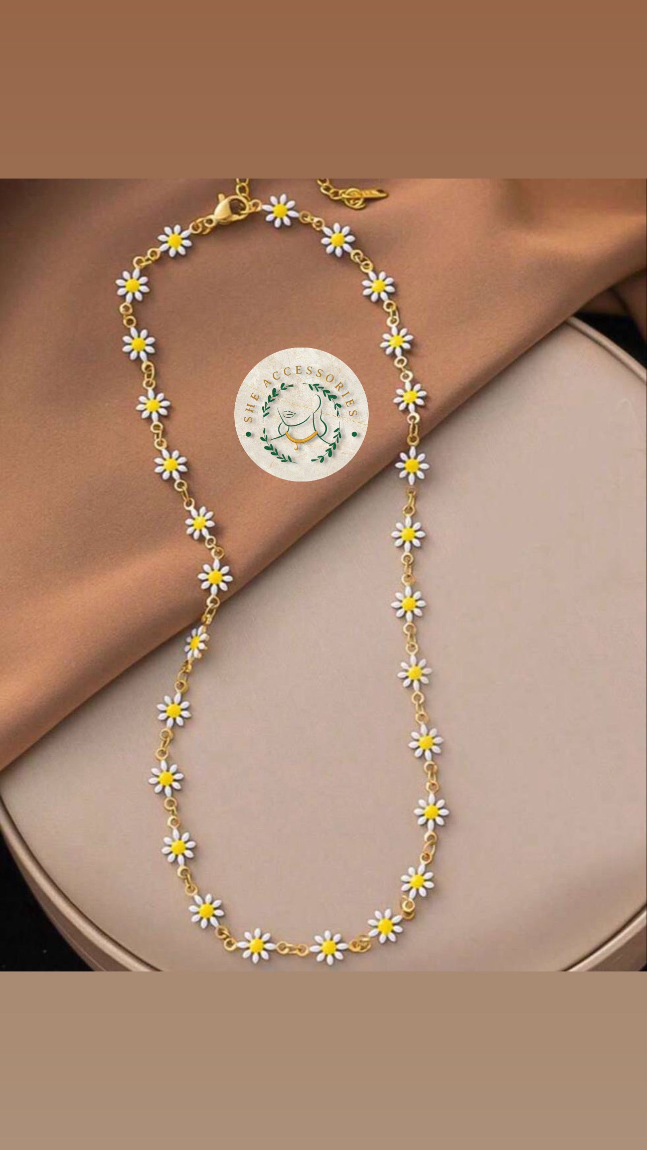 Set Necklace,Bracelet & Anklet Sunflower