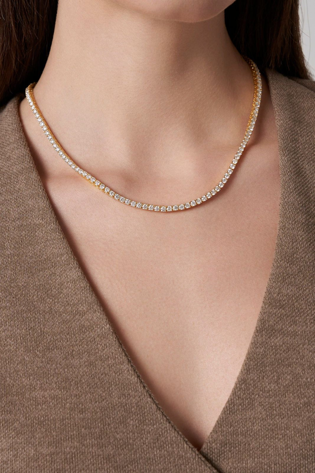 Circle Tennis Necklace