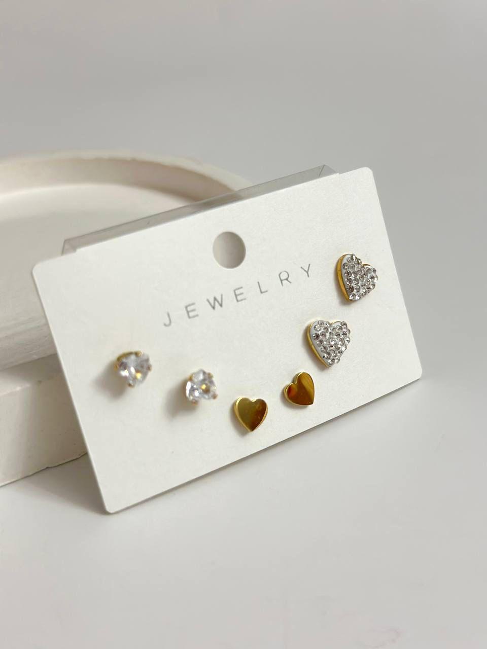 Three Hearts Earring