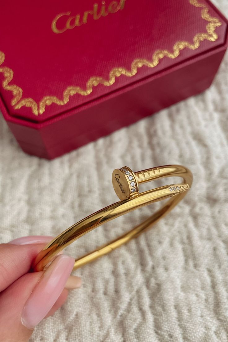 Nail gold with silver Cloves Bangle